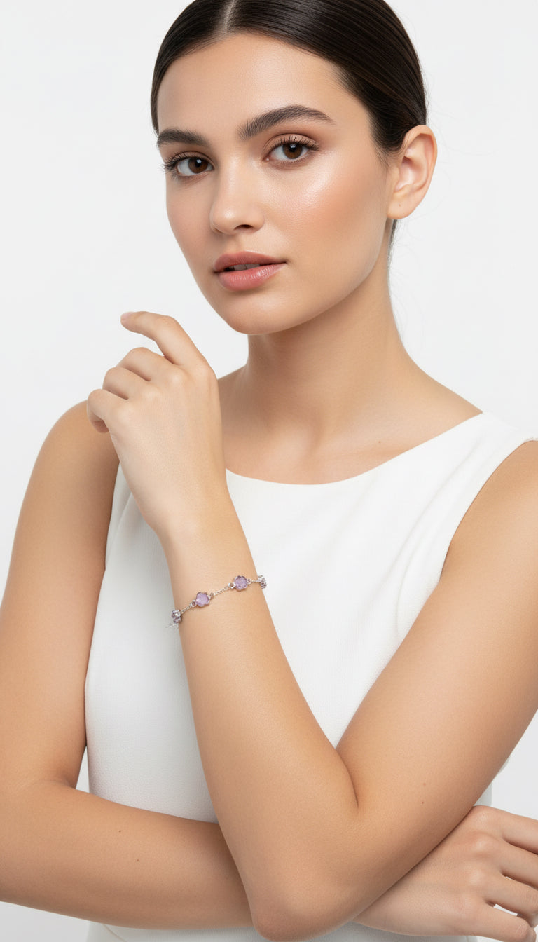 Set de trébol en lila