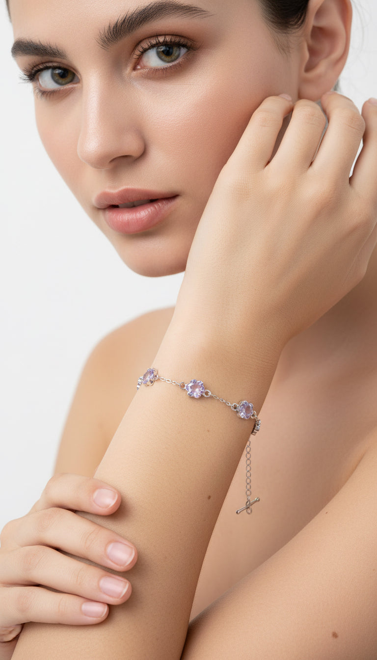 Set de trébol en lila