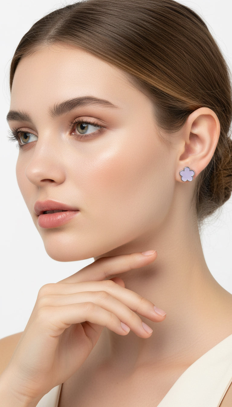 Set de trébol en lila