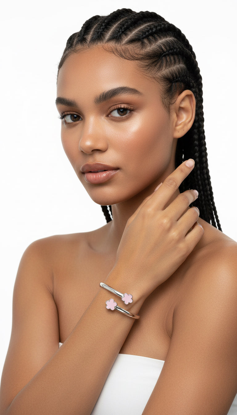 Set de trébol en lila