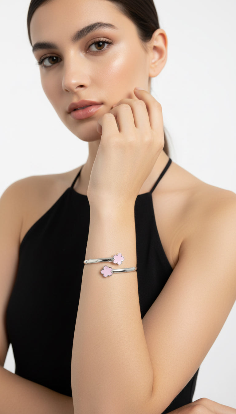 Set de trébol en lila