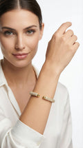 Pulsera en cristales dorados
