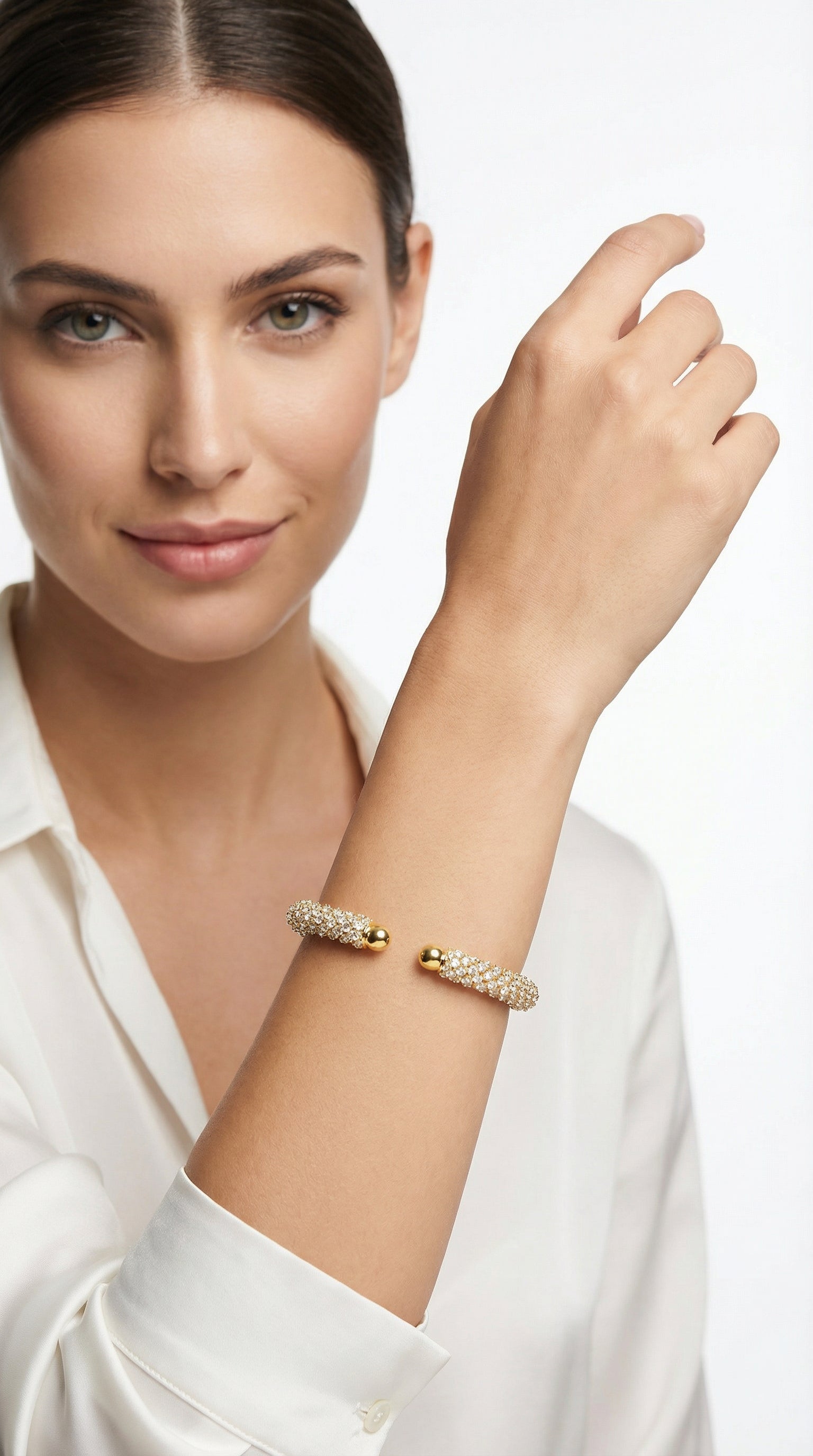 Pulsera en cristales dorados