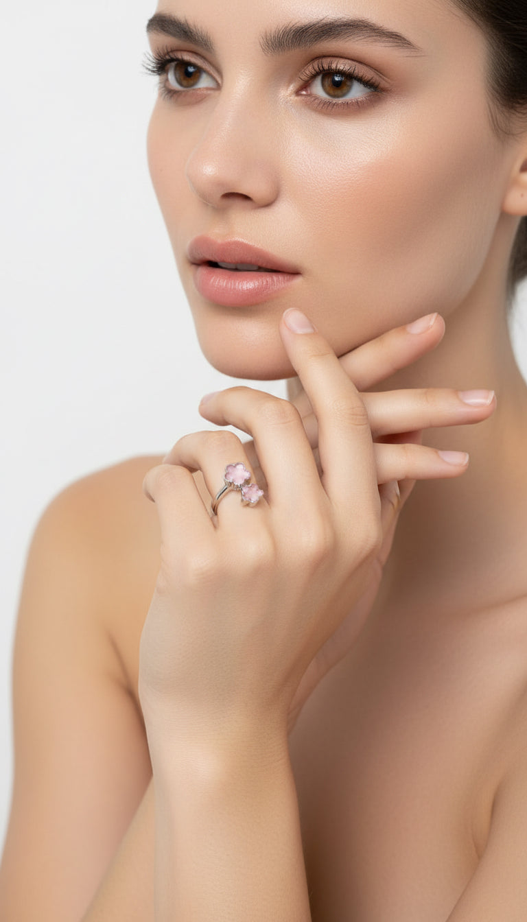 Set de trébol en lila