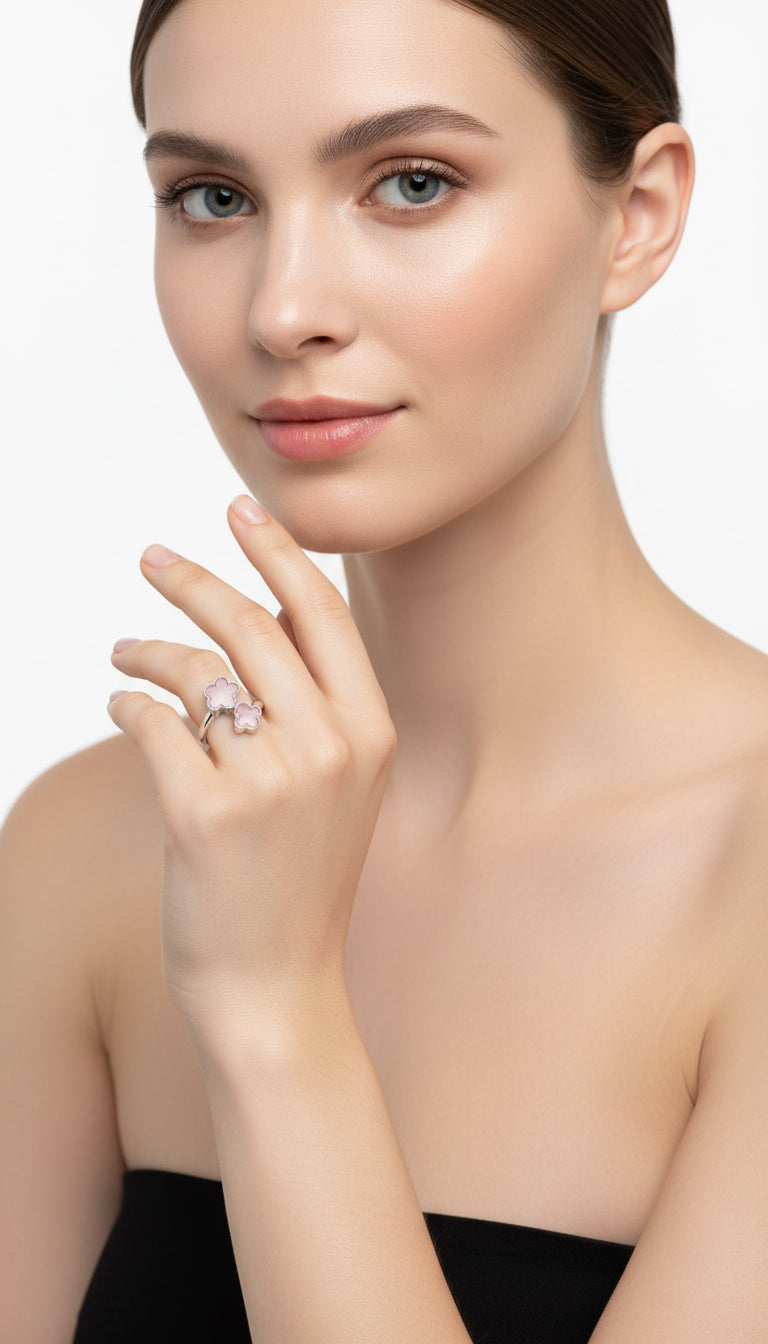 Set de trébol en lila