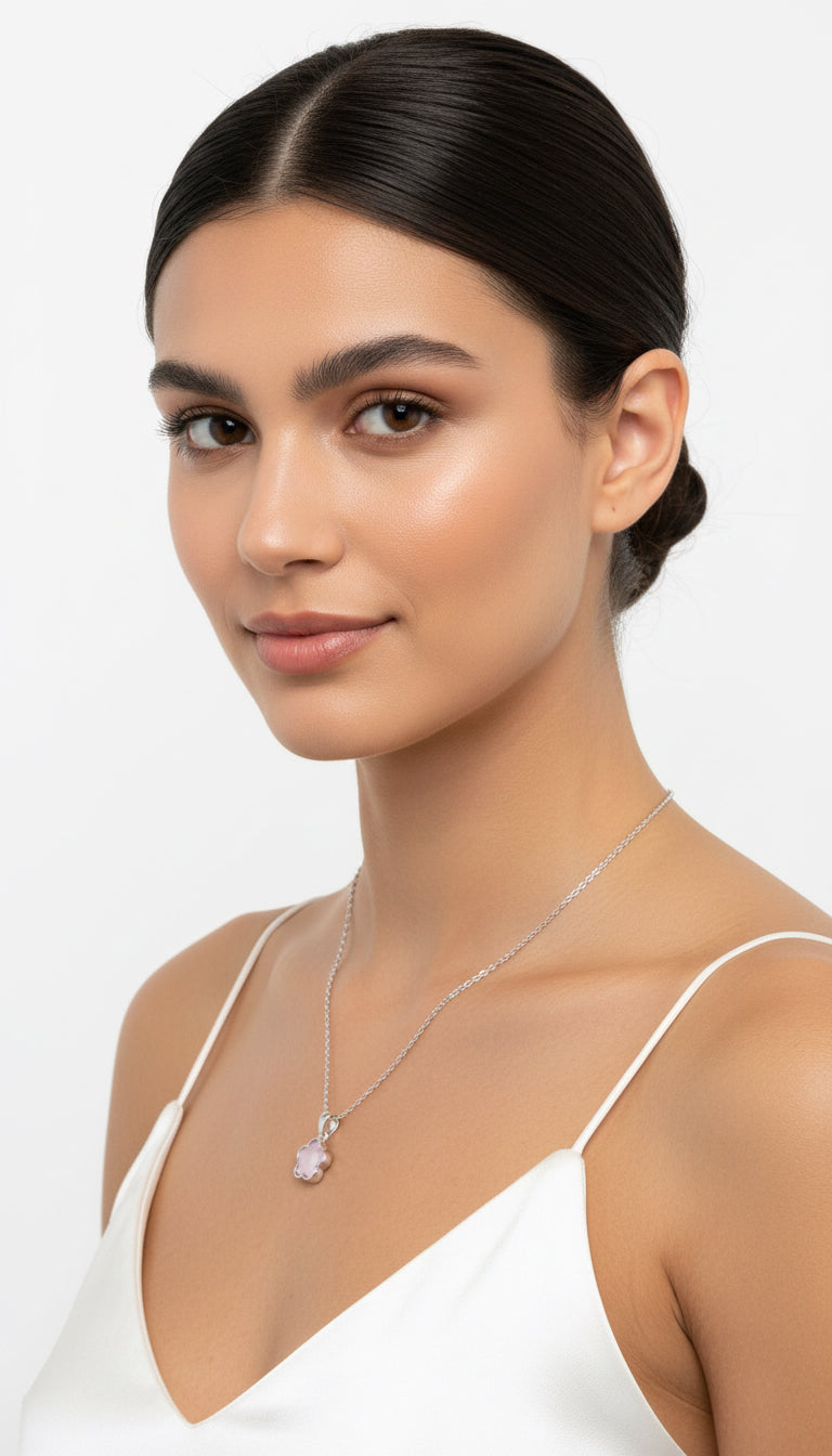 Set de trébol en lila