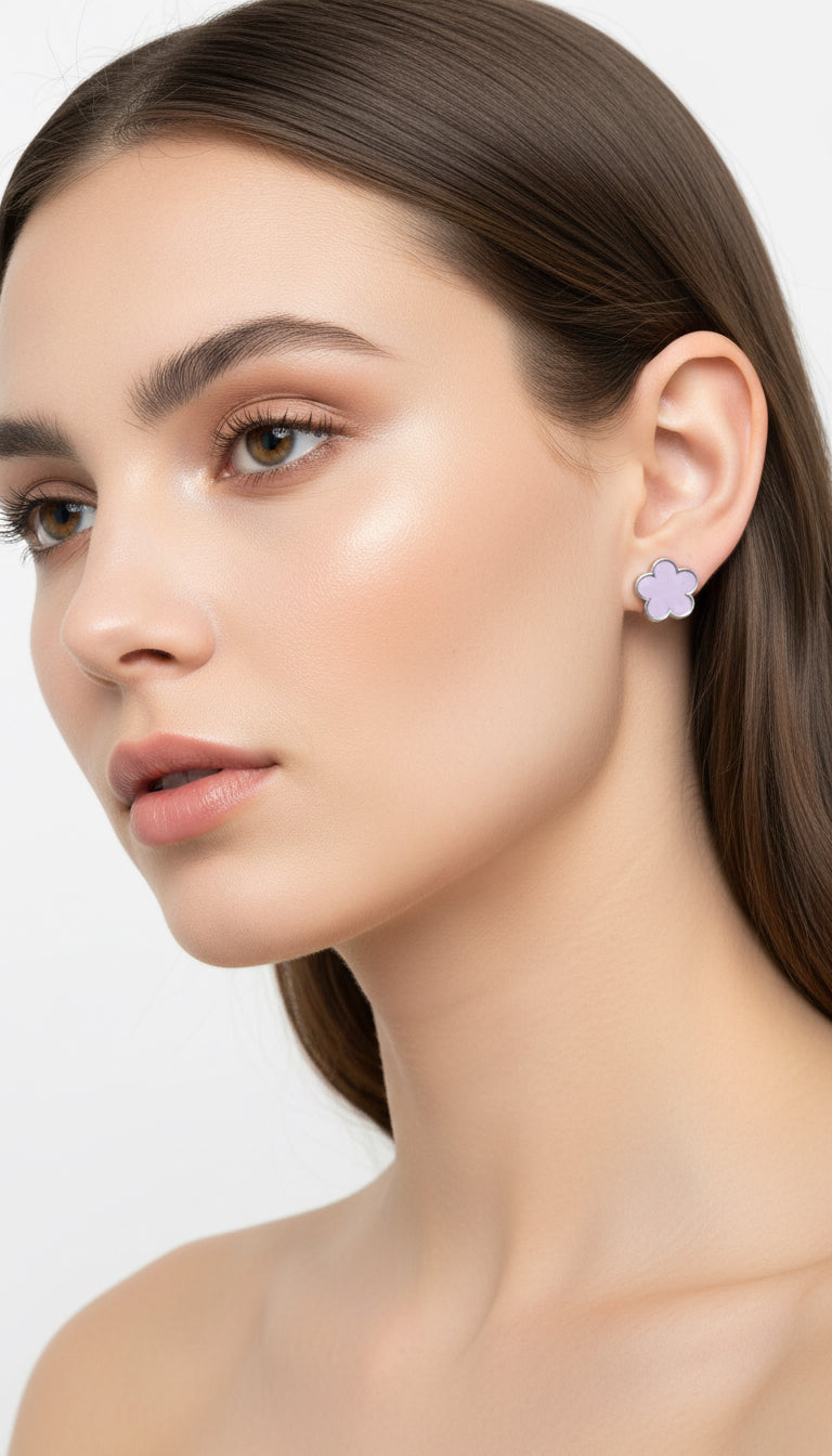 Set de trébol en lila