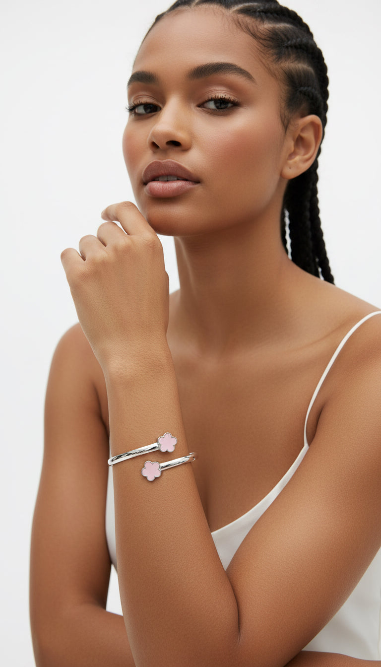 Set de trébol en lila